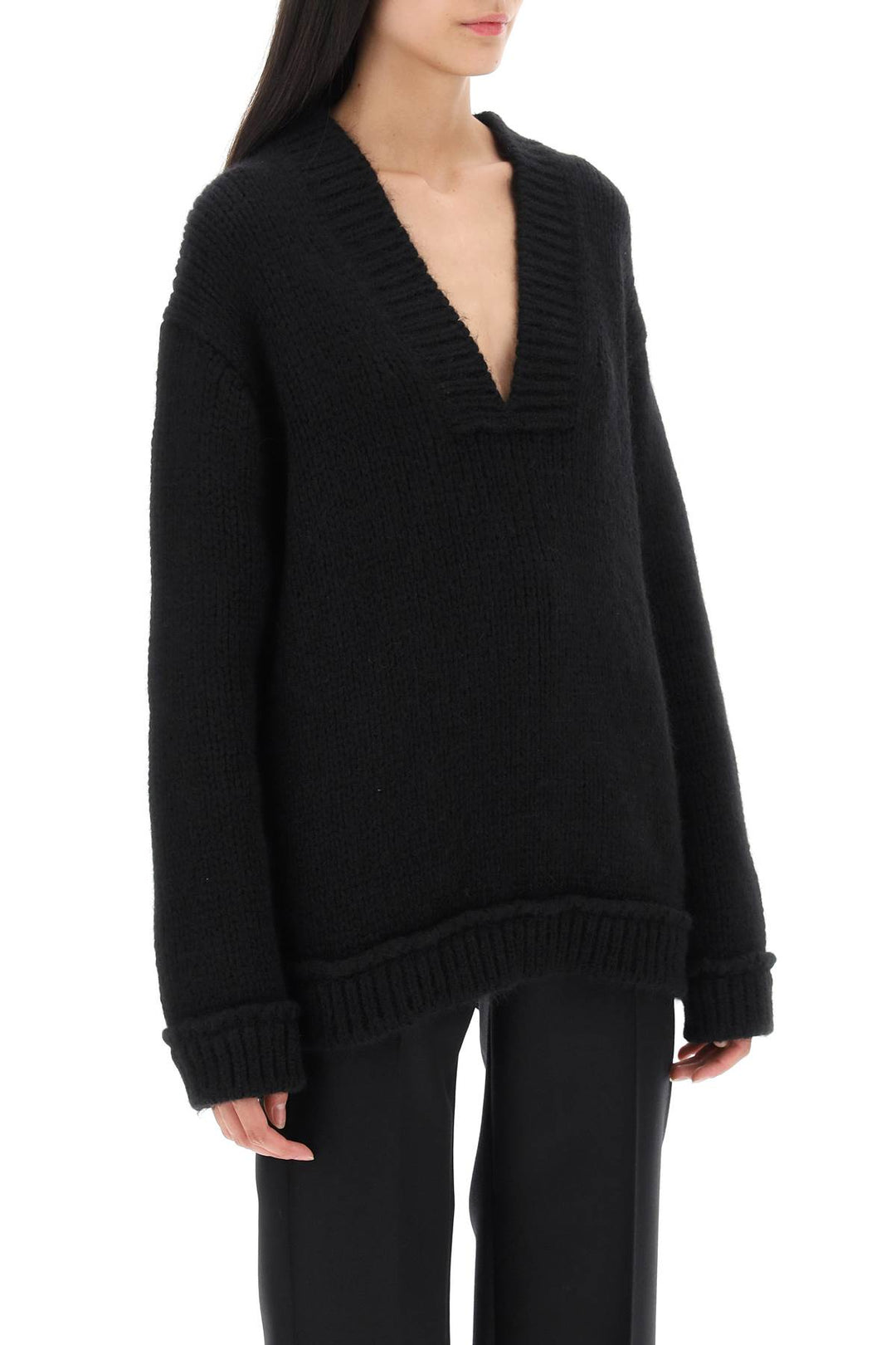 V Neck Sweater In Alpaca Wool - Tom Ford - Women