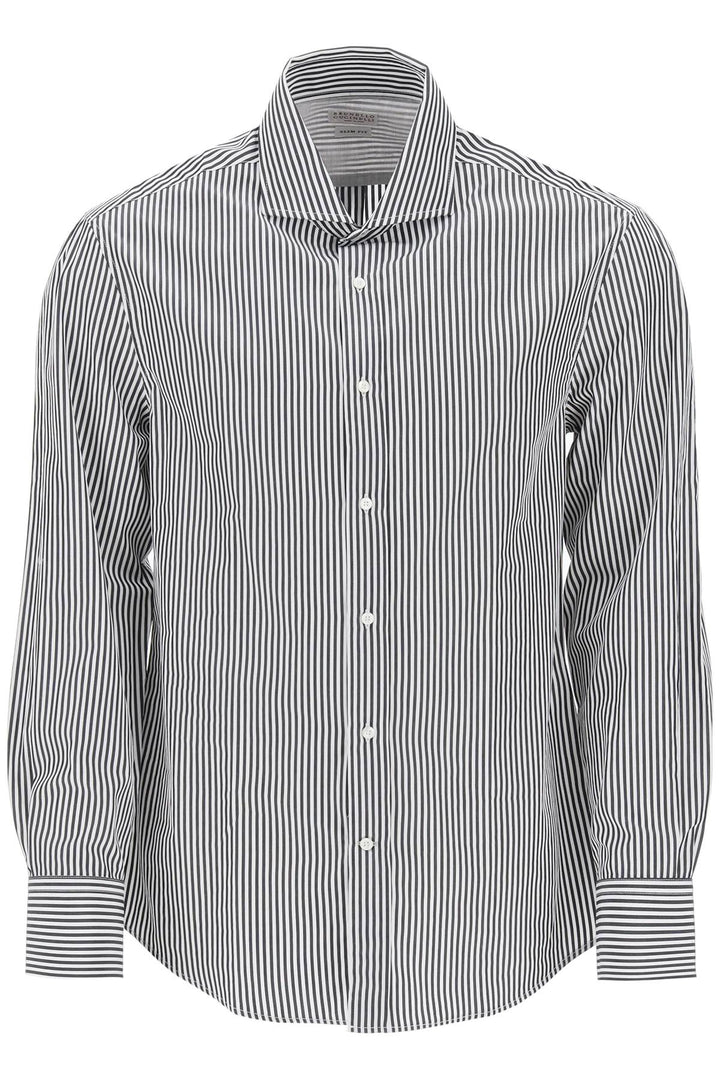 Spread Collar Slim Fit Shirt - Brunello Cucinelli - Men