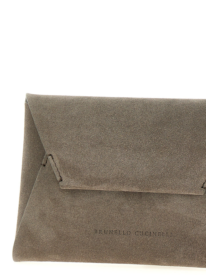 Suede Clutch Gray