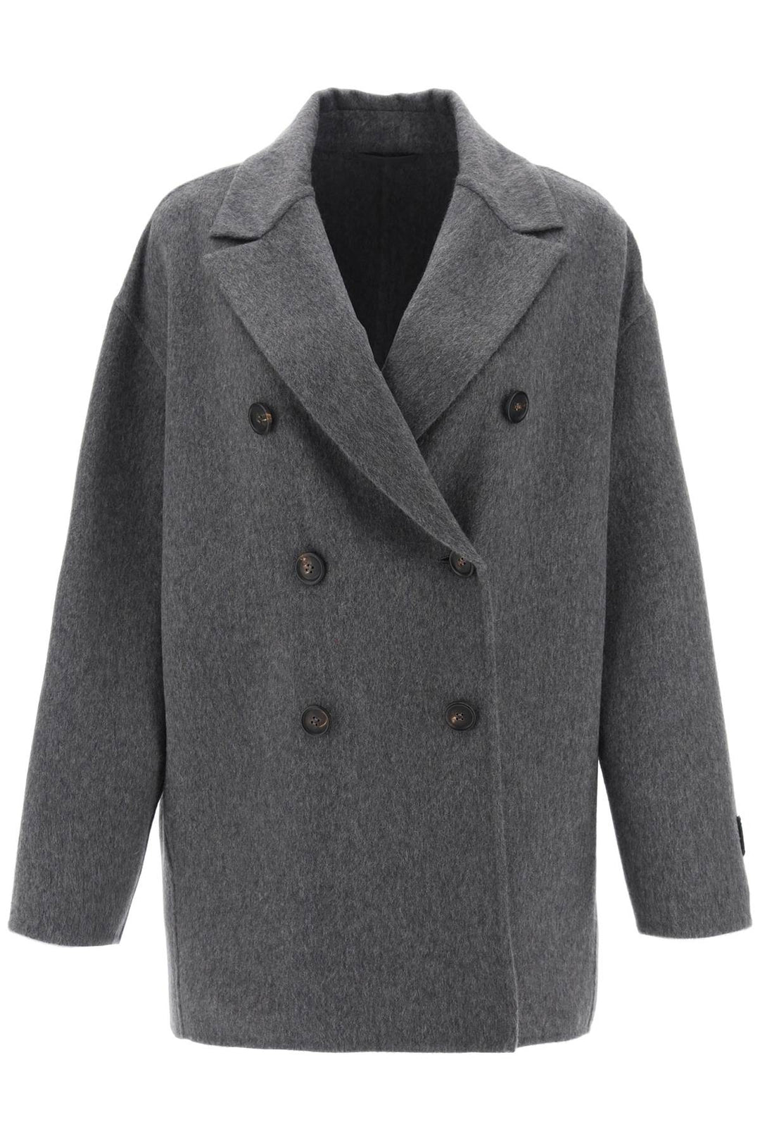 Cashmere Beaver Peacoat - Brunello Cucinelli - Women