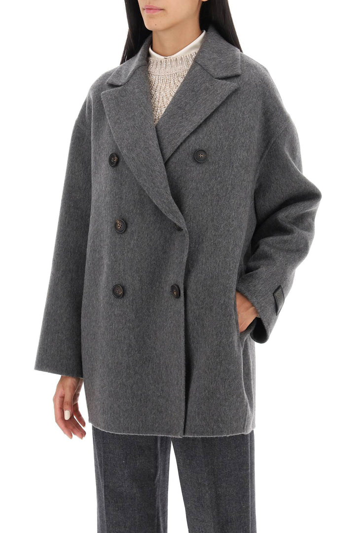 Cashmere Beaver Peacoat - Brunello Cucinelli - Women