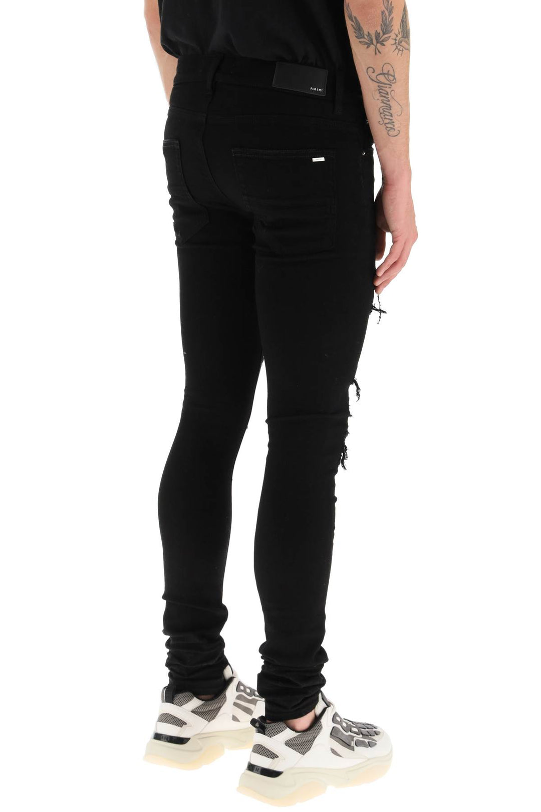 'Leather Thrasher' Skinny Jeans - Amiri - Men