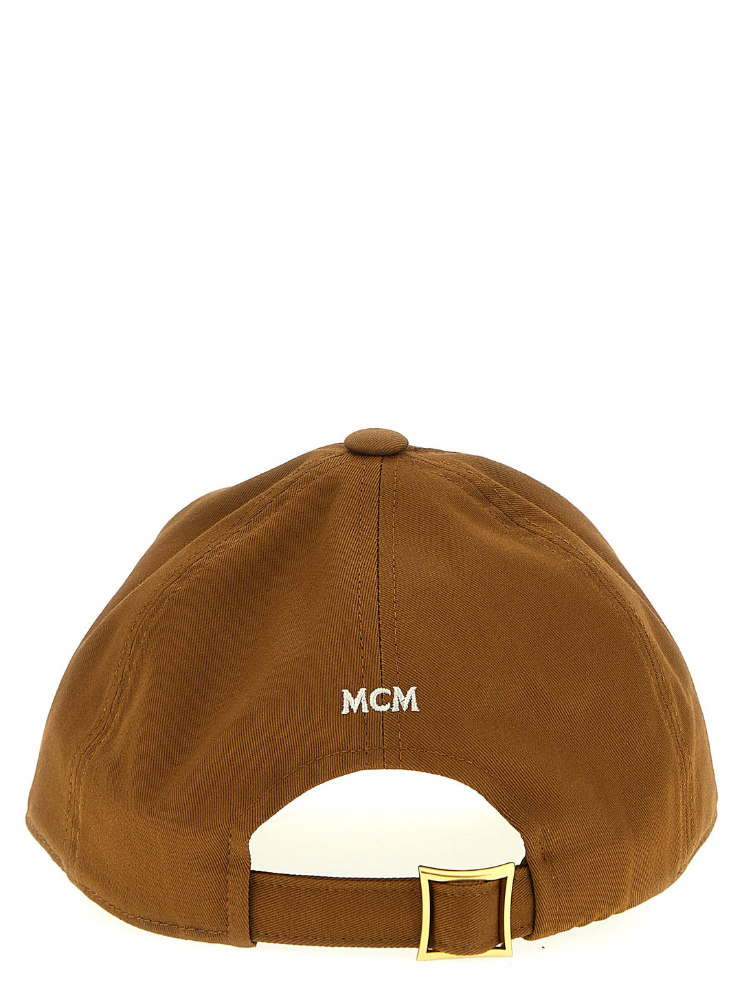 Flocked Logo Cap Hats Brown