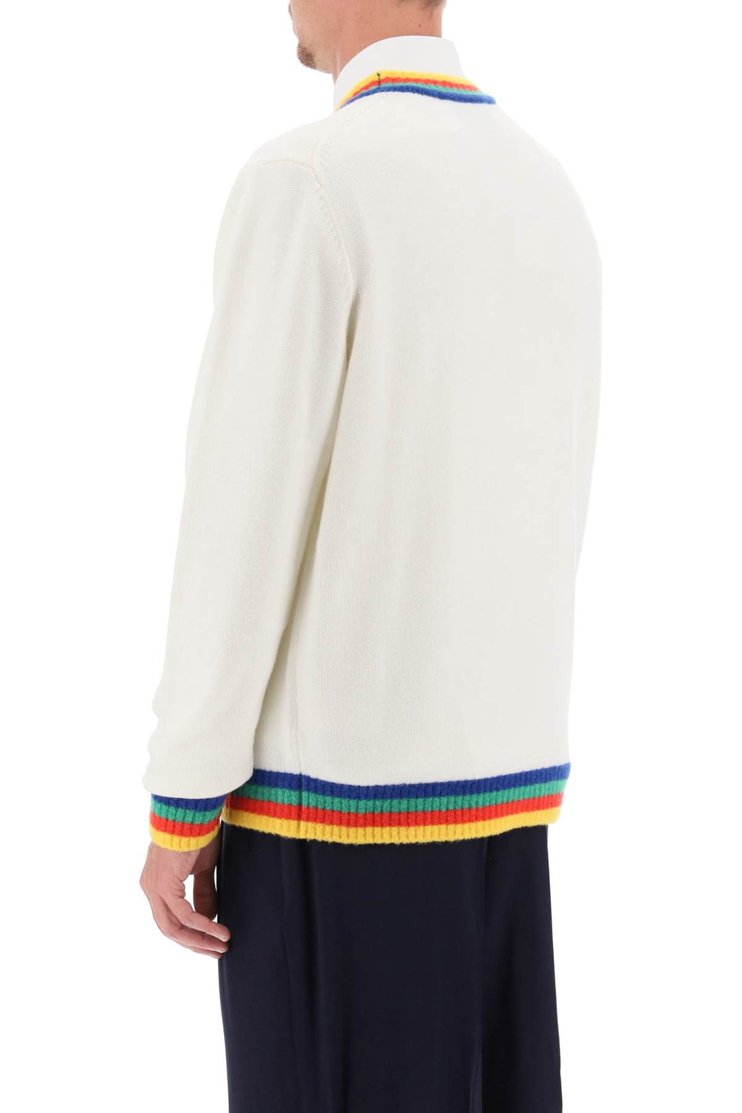 Rainbow Heart Virgin Wool Sweater - Casablanca - Men