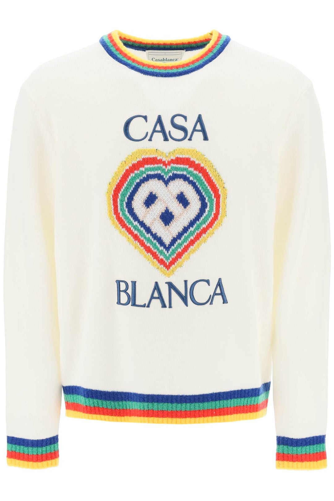 Rainbow Heart Virgin Wool Sweater - Casablanca - Men