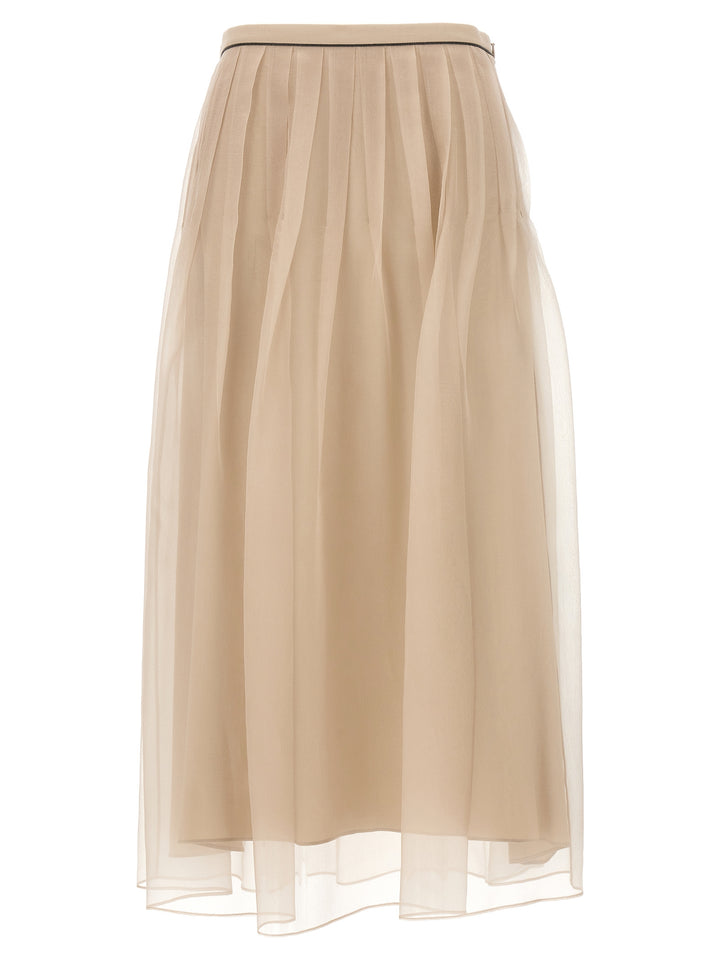 Tulle Skirt Skirts Beige