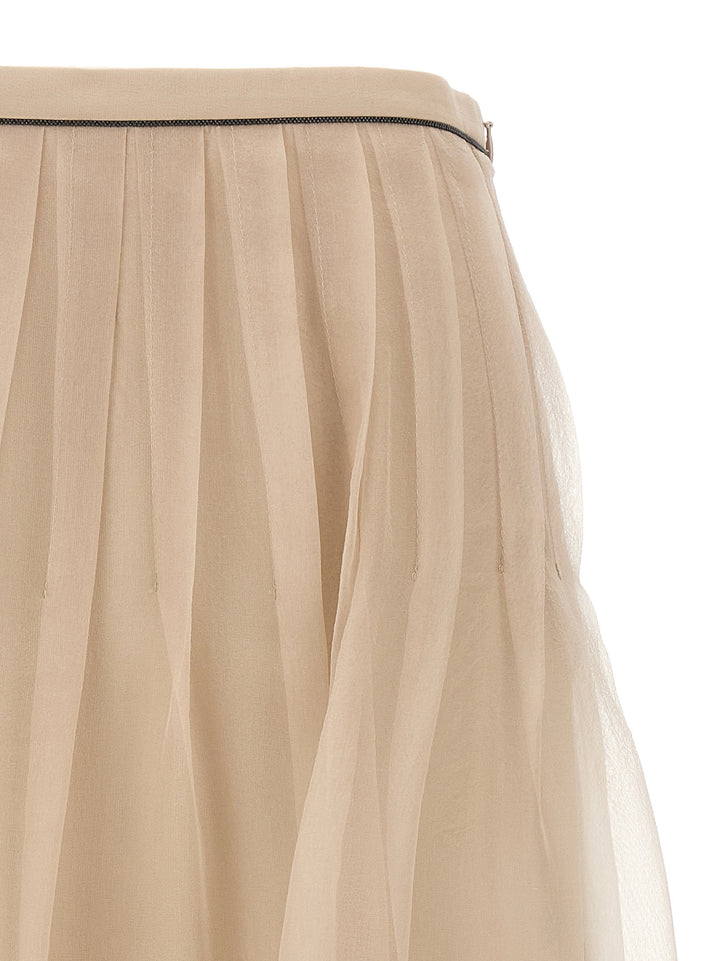 Tulle Skirt Skirts Beige