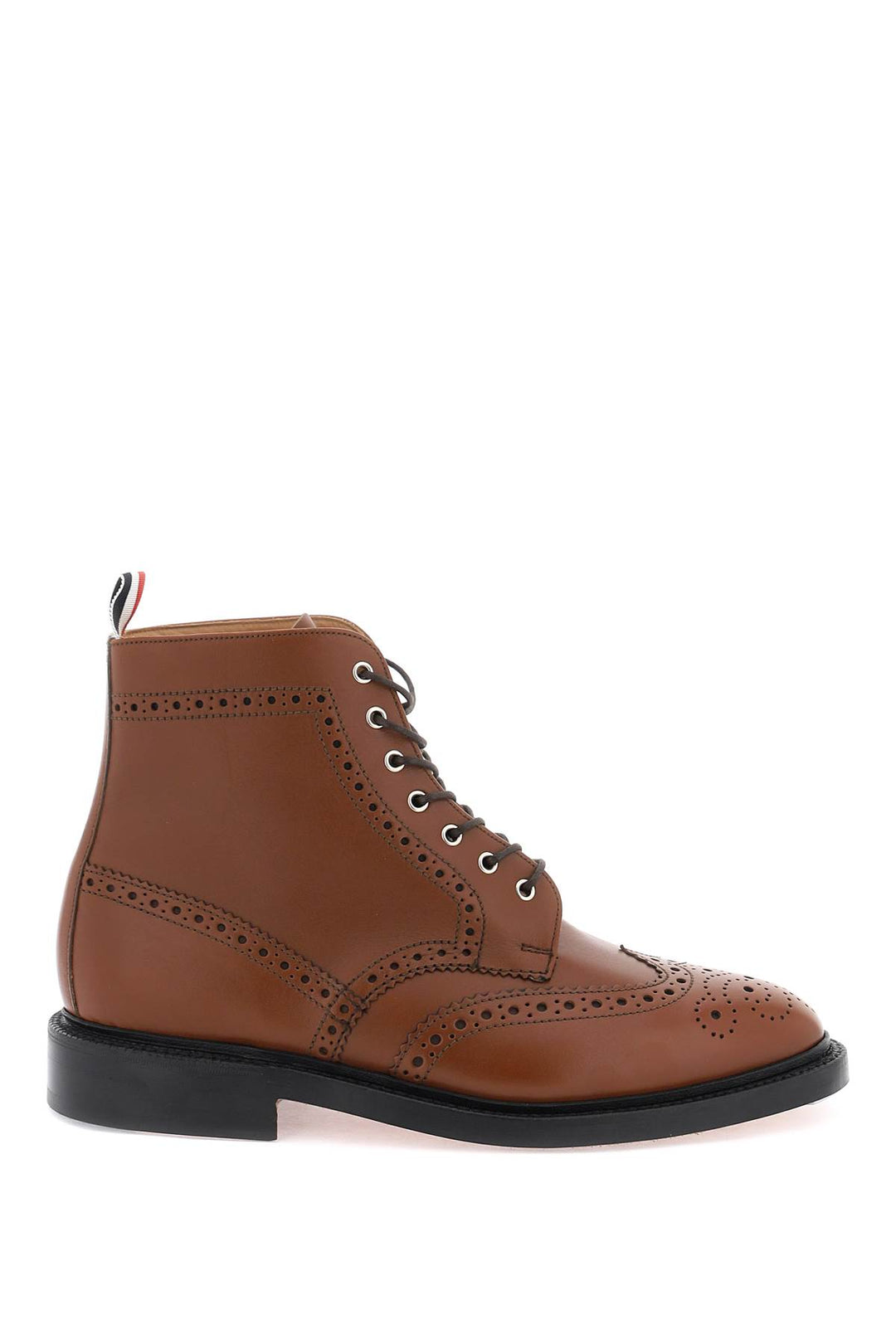 Wingtip Ankle Boots With Brogue Details - Thom Browne - Men