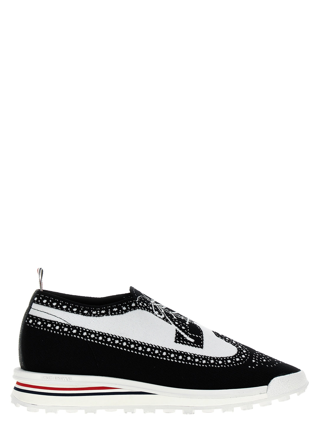 Longwing Brouge Flat Shoes White/Black