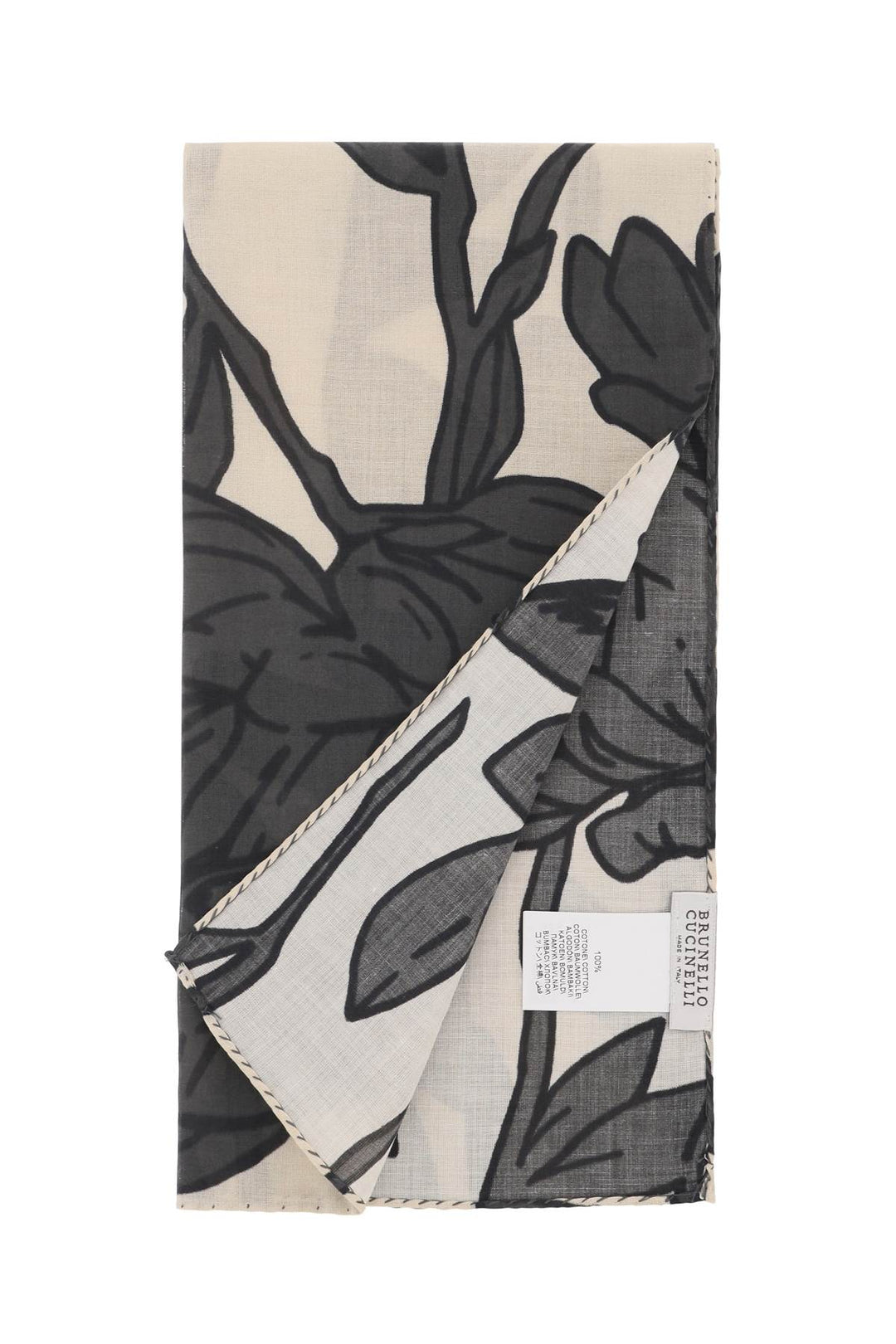 Foulard Flower Print - Brunello Cucinelli - Women