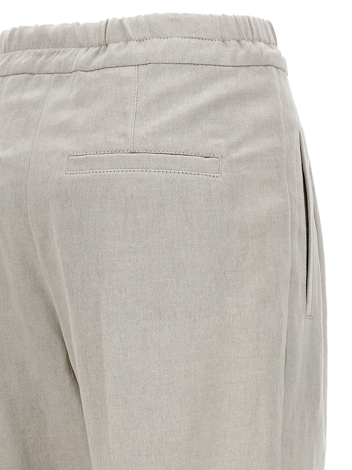 Linen Cotton Trousers Pants White