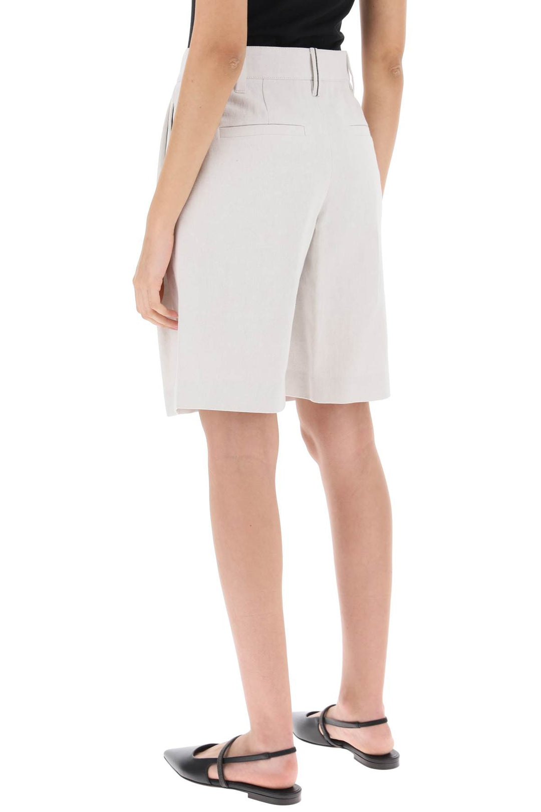 Cotton Linen Shorts - Brunello Cucinelli - Women