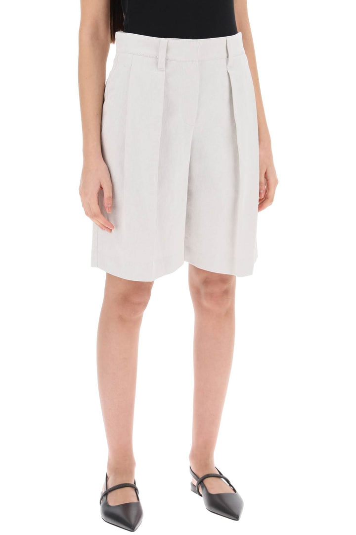 Cotton Linen Shorts - Brunello Cucinelli - Women