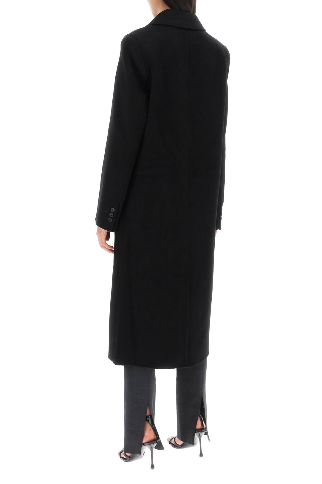 Mill Long Coat In Wool And Cashmere - Loulou Studio - Women