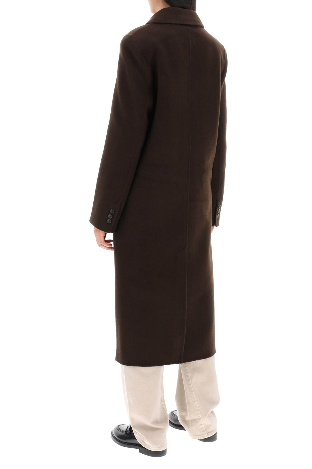 Mill Long Coat In Wool And Cashmere - Loulou Studio - Women