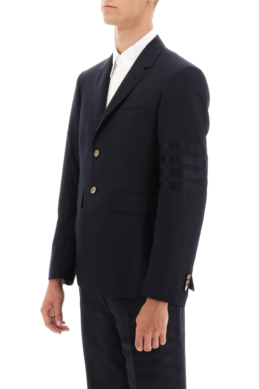 Fit 1 Single Breasted 4 Bar Wool Blazer - Thom Browne - Men