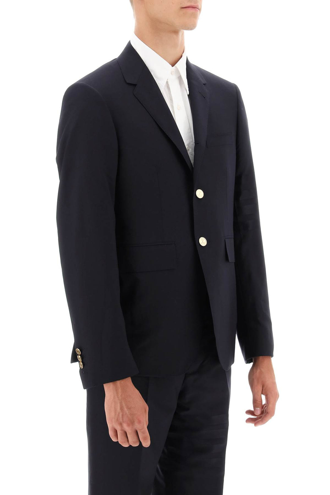 Fit 1 Single Breasted 4 Bar Wool Blazer - Thom Browne - Men