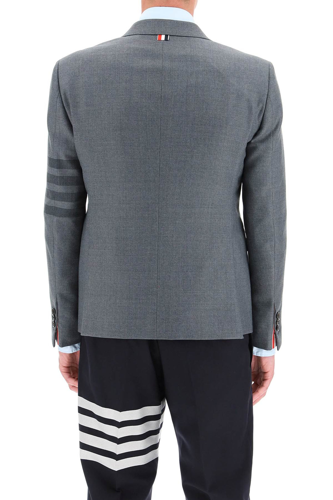 4 Bar Single Breasted Wool Blend Jacket - Thom Browne - Men