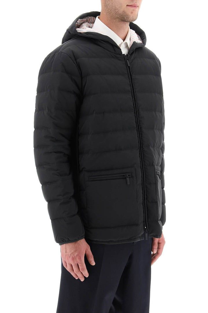 Quilted Puffer Jacket With 4 Bar Insert - Thom Browne - Men