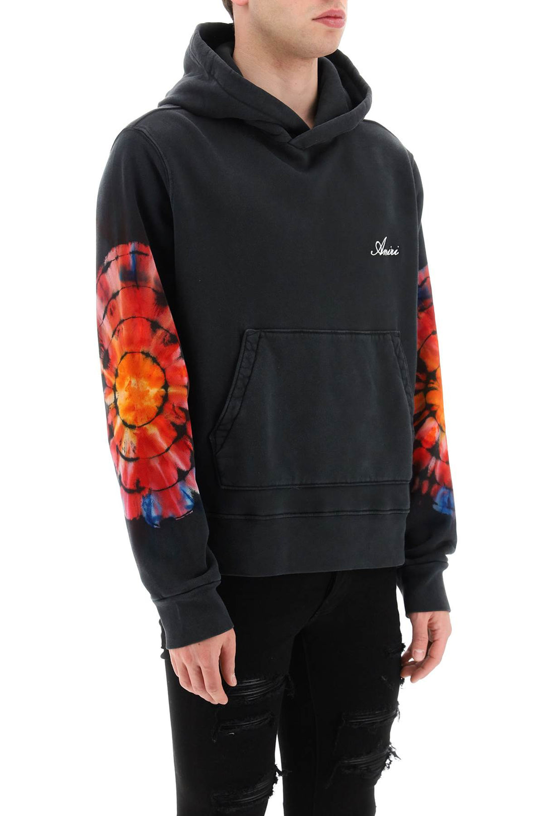 Hoodie With Tie Dye Sleeves - Amiri - Men