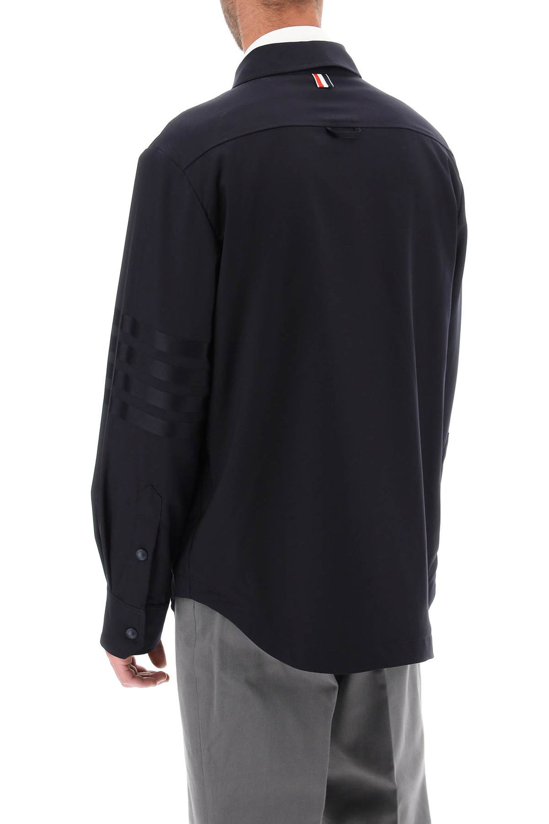 4 Bar Shirt In Light Wool - Thom Browne - Men