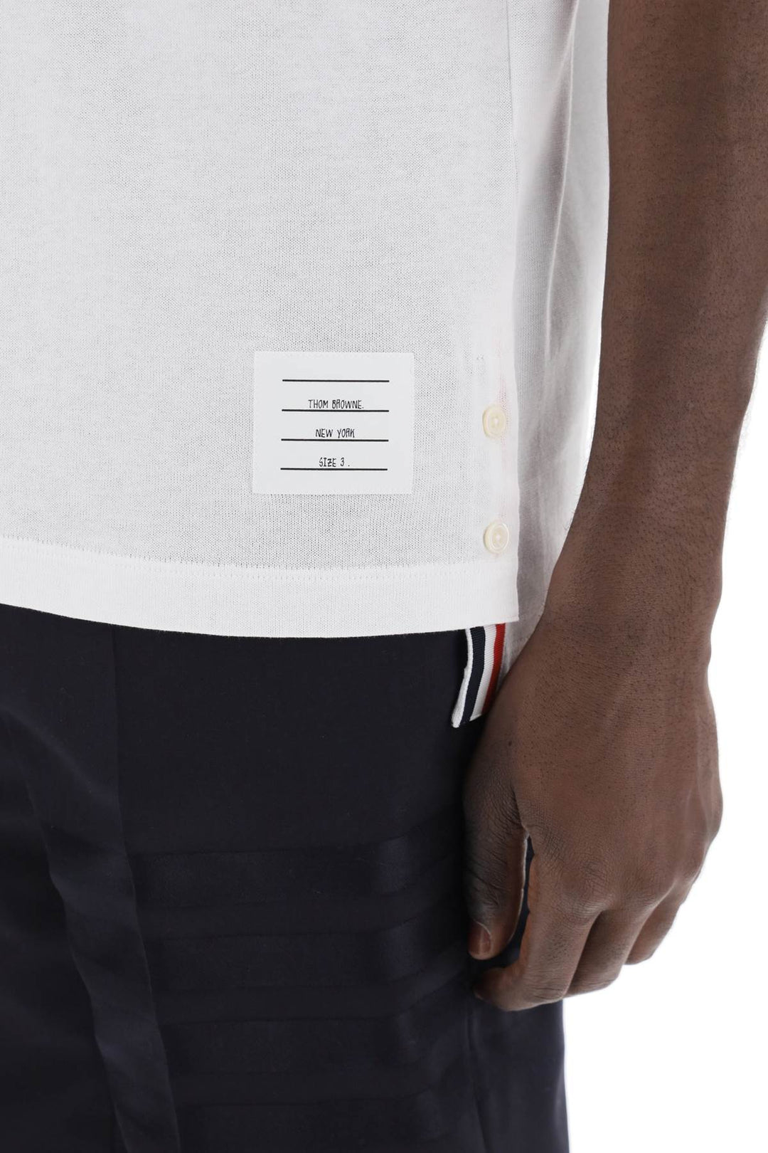 Tricolor Intarsia Polo Shirt - Thom Browne - Men