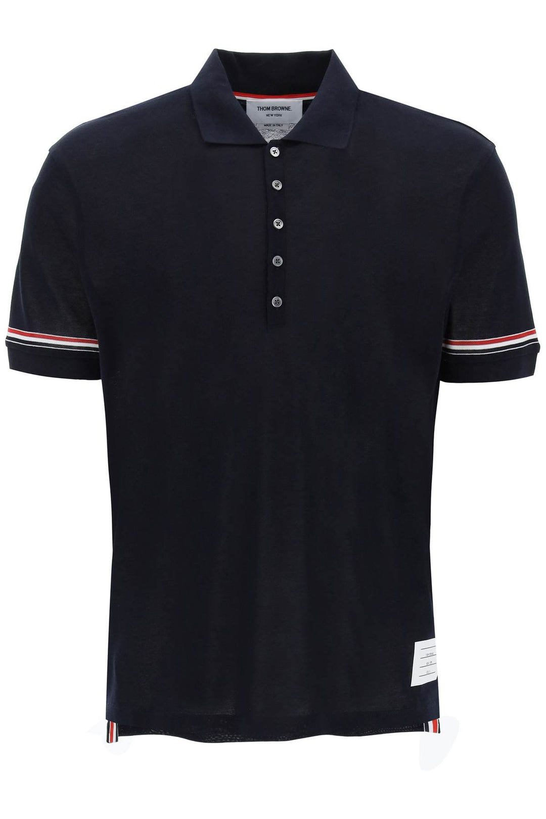 Tricolor Intarsia Polo Shirt - Thom Browne - Men