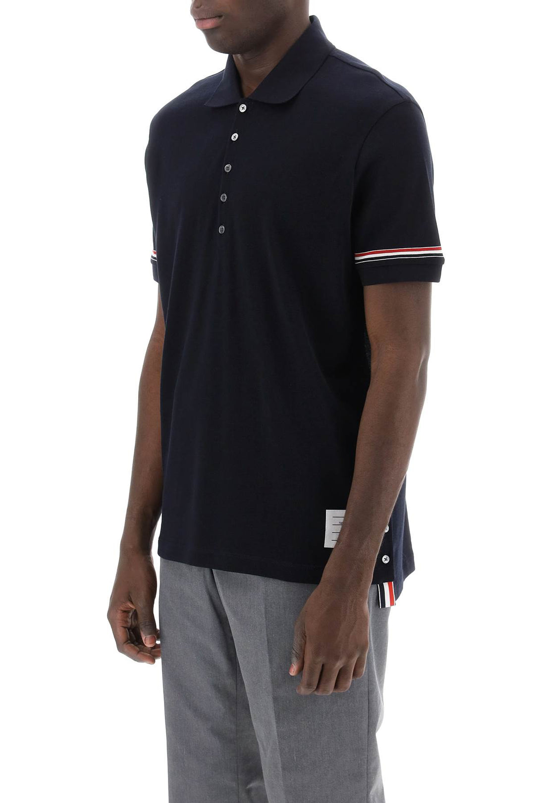 Tricolor Intarsia Polo Shirt - Thom Browne - Men