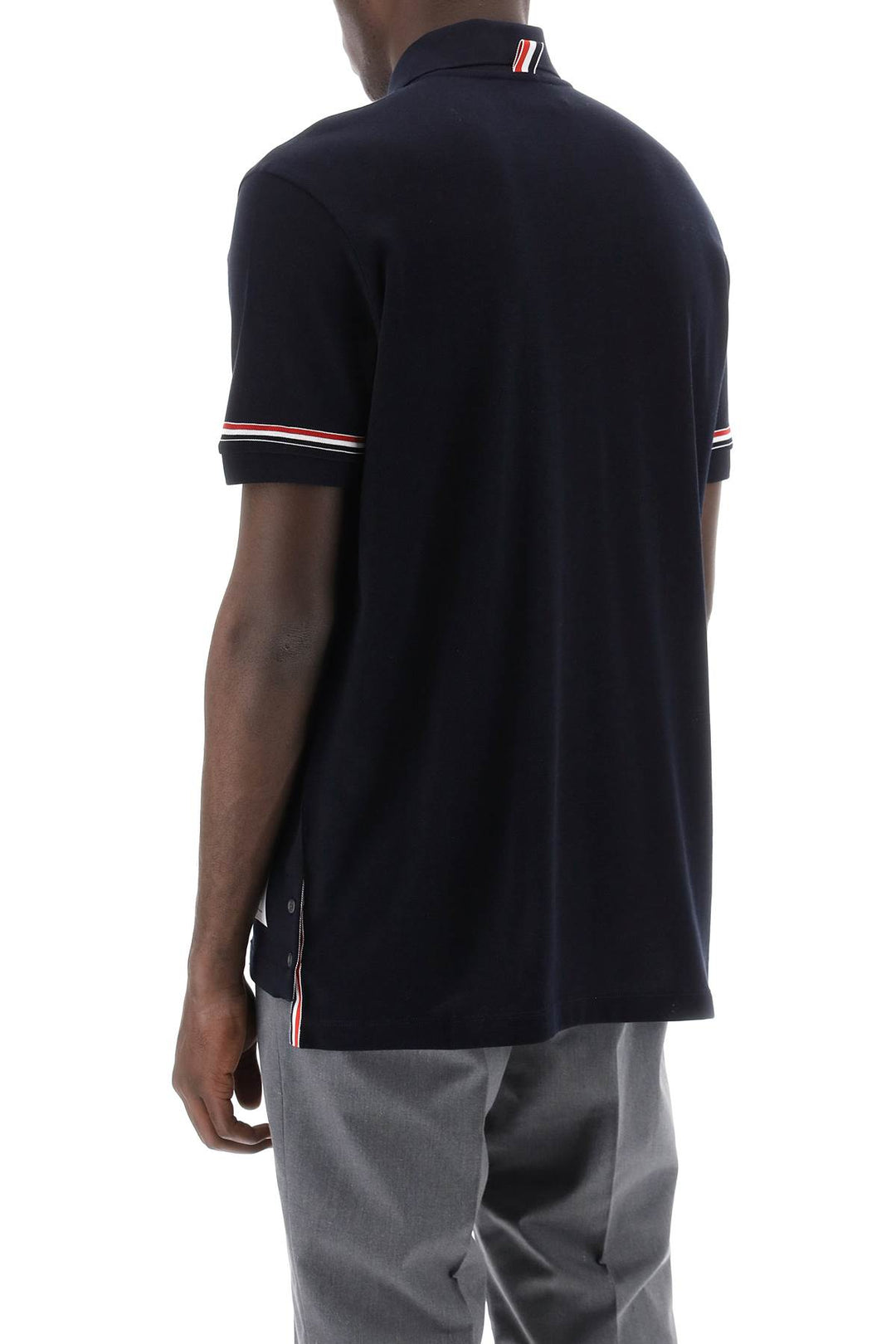 Tricolor Intarsia Polo Shirt - Thom Browne - Men