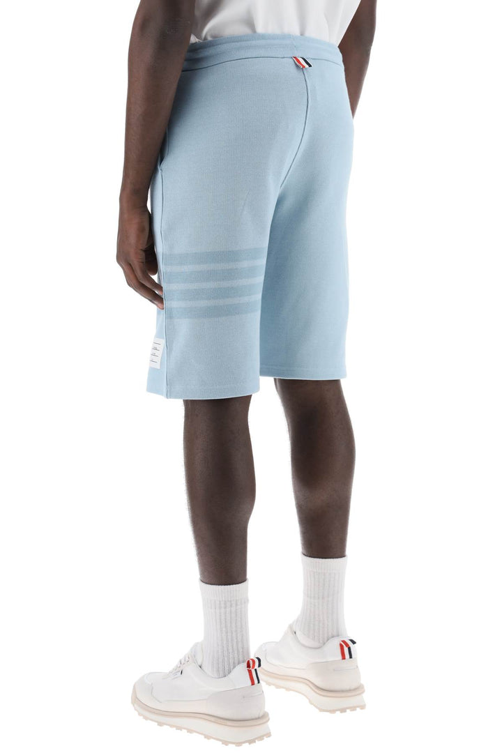 4 Bar Shorts In Cotton Knit - Thom Browne - Men