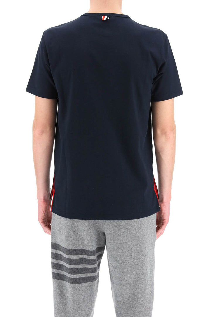 T Shirt With Tricolor Pocket - Thom Browne - Men