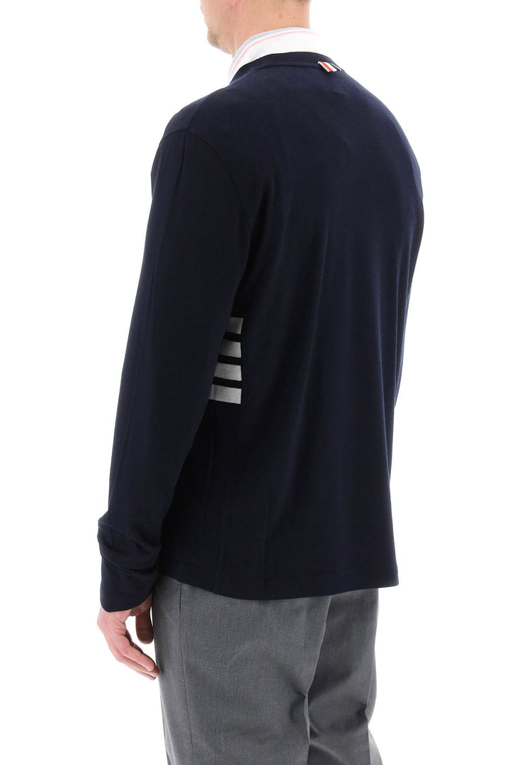 Wool Jersey 4 Bar Long Sleeve T Shirt - Thom Browne - Men