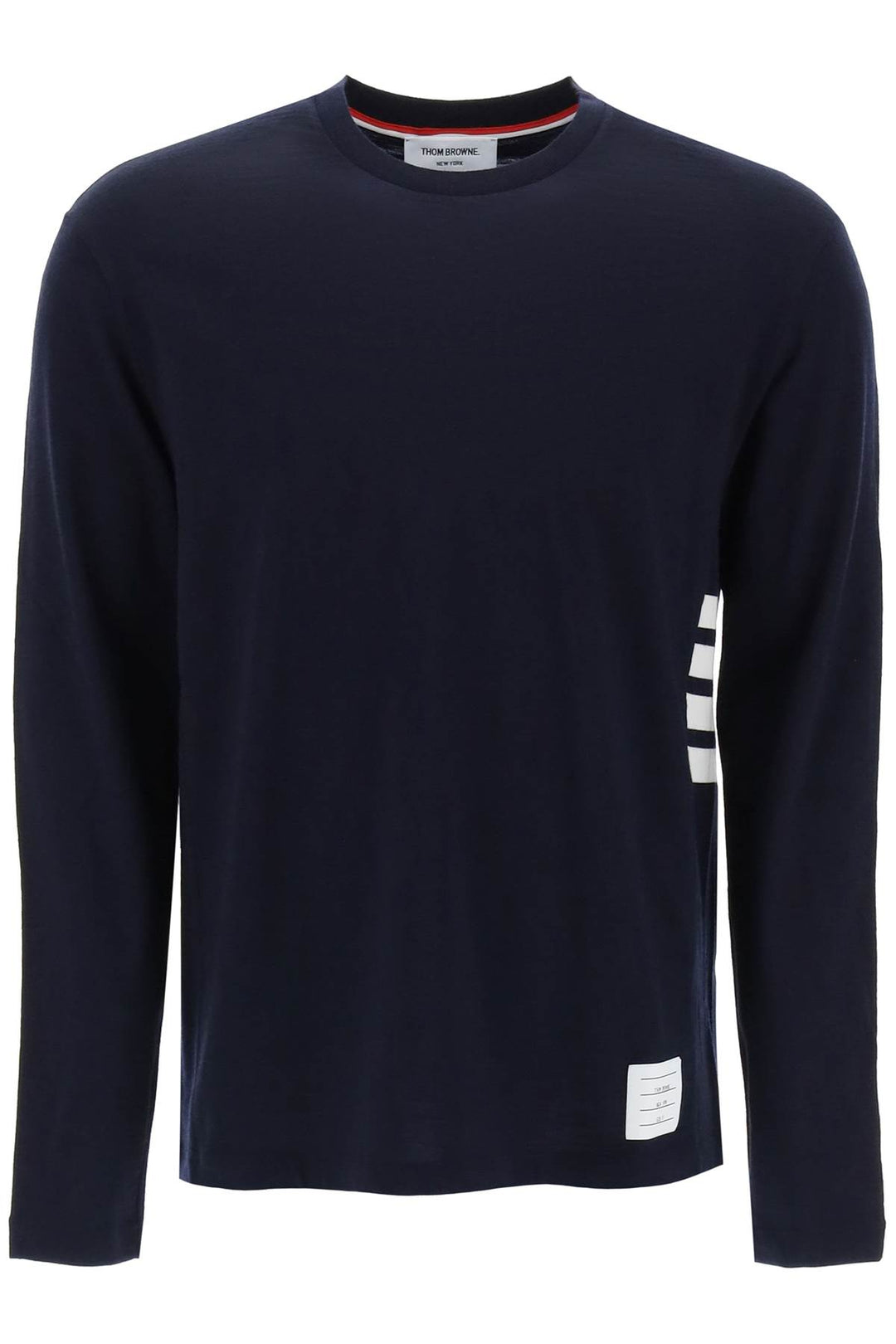 Wool Jersey 4 Bar Long Sleeve T Shirt - Thom Browne - Men