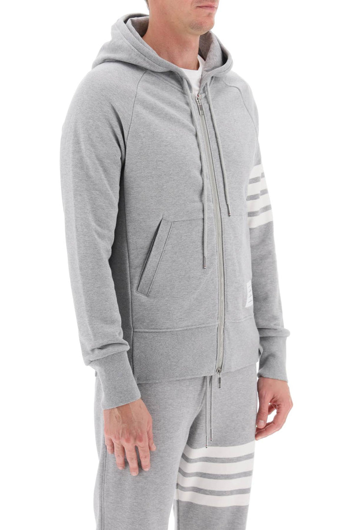 4 Bar Zip Up Hoodie - Thom Browne - Men