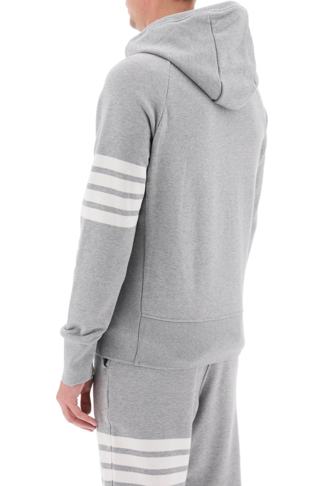 4 Bar Zip Up Hoodie - Thom Browne - Men