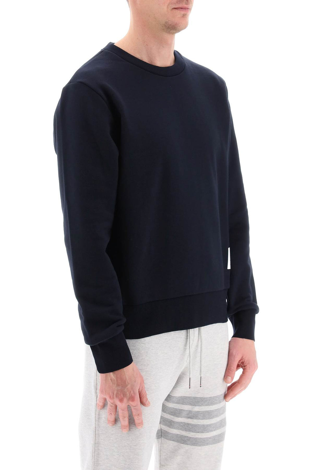 Sweatshirt With Back Tricolor Intarsia - Thom Browne - Men