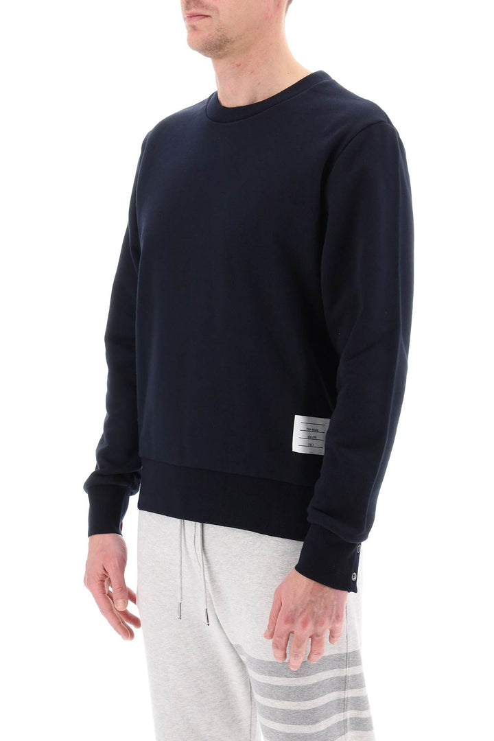 Sweatshirt With Back Tricolor Intarsia - Thom Browne - Men