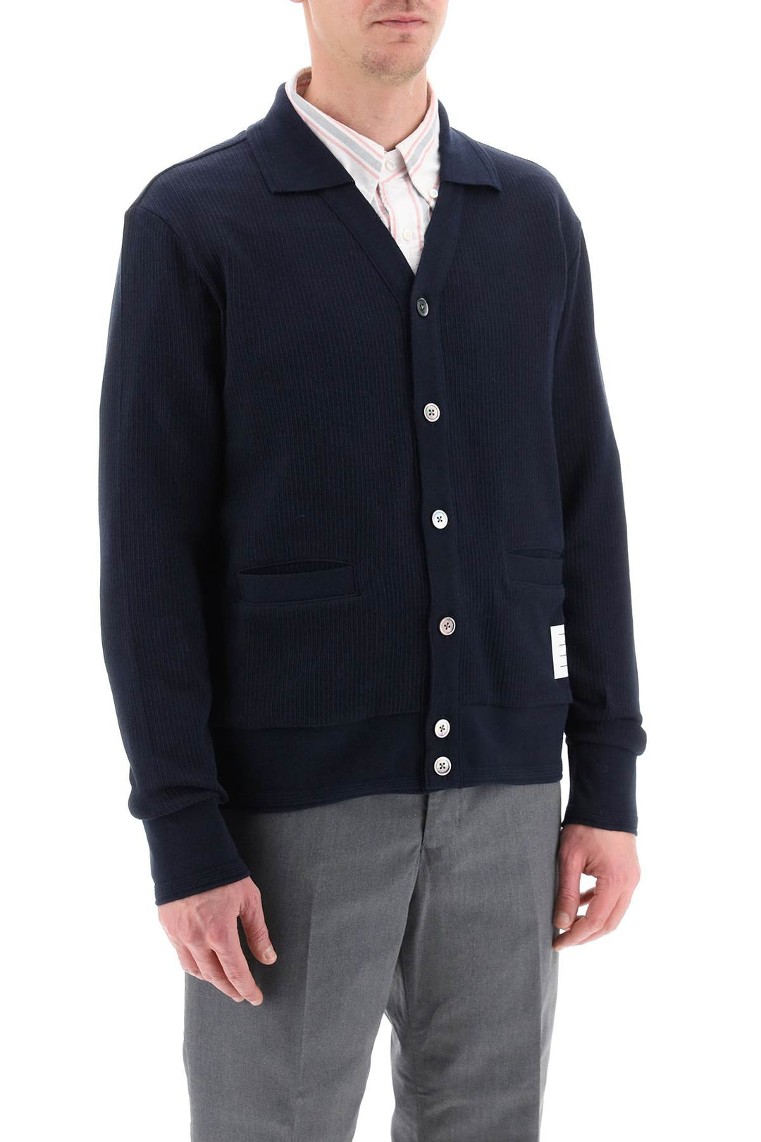 Collared Cotton Cardigan - Thom Browne - Men