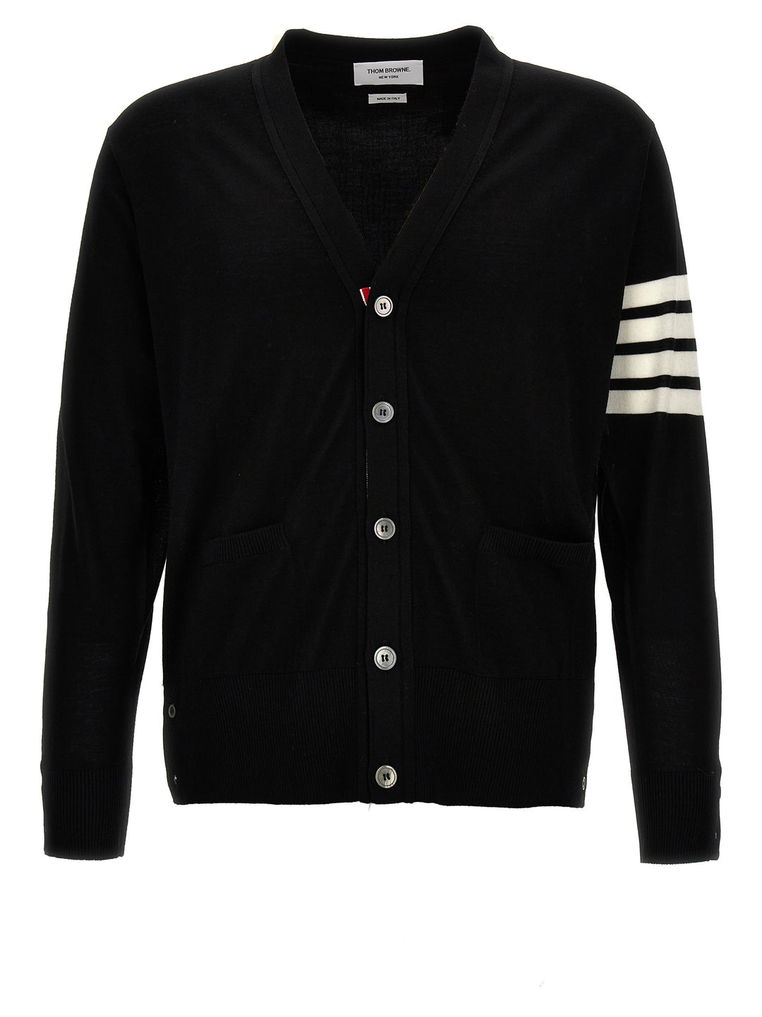 Thom Browne Merino Wool Cardigan Sweaters and Cardigans - Black | 651404189bd4033bd2a9863e8071622dbc52bd94
