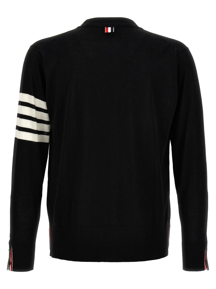 Thom Browne Merino Wool Cardigan Sweaters and Cardigans - Black | a06a693217930374e92397ffdff0b38a25bf35a7