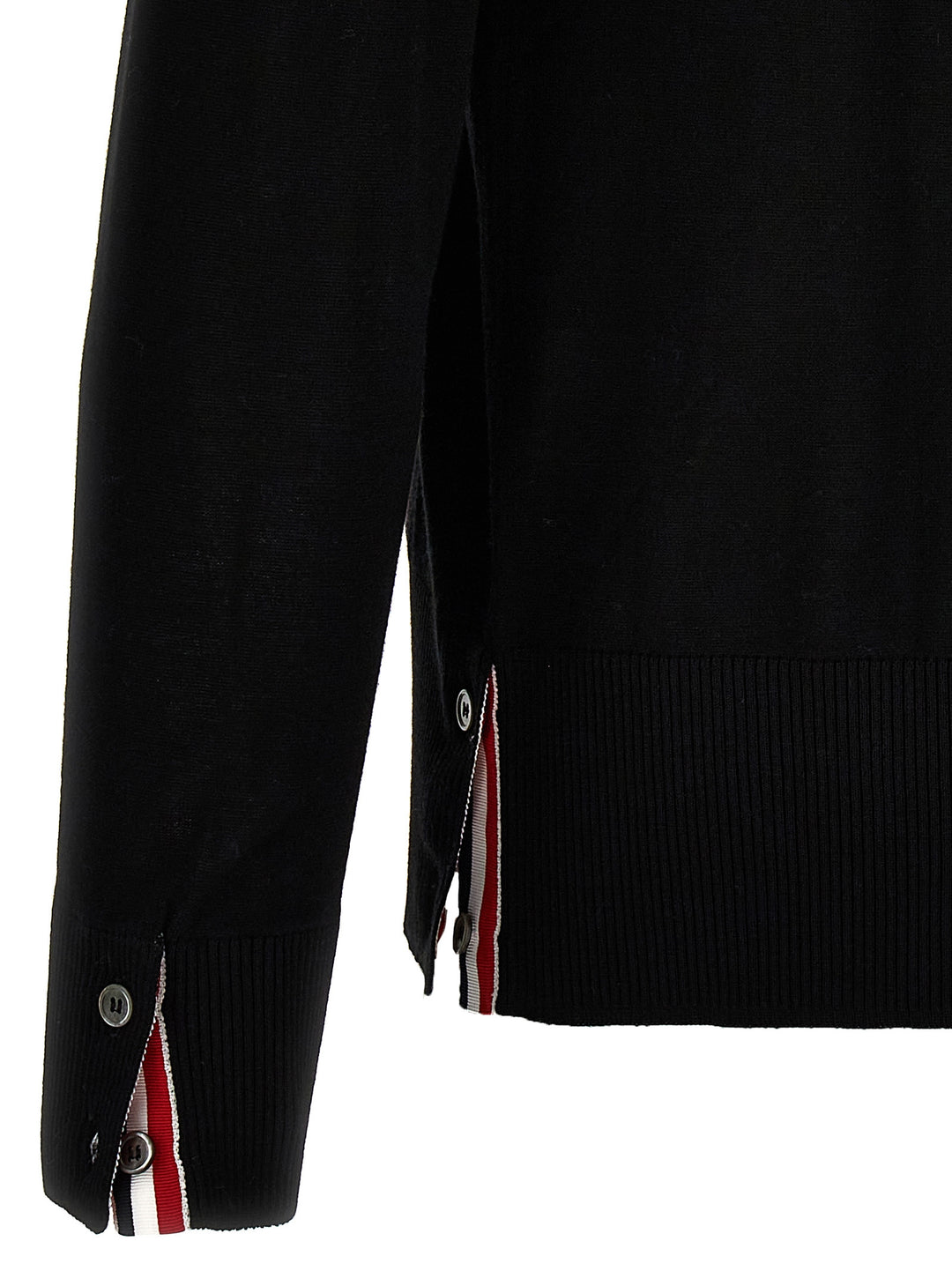 Thom Browne Merino Wool Cardigan Sweaters and Cardigans - Black | 1b6576627bd355fb1914f1a85b7113dc54c7578e