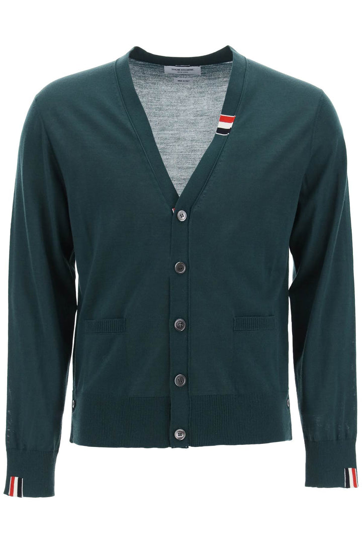 Merino Wool V Neck Cardigan - Thom Browne - Men