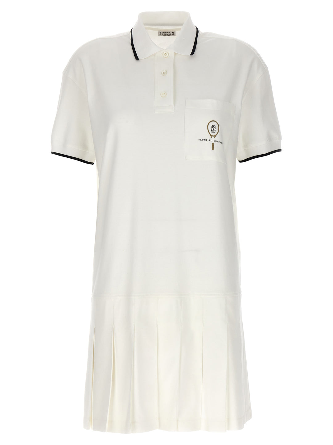 Logo Polo Dress Dresses White