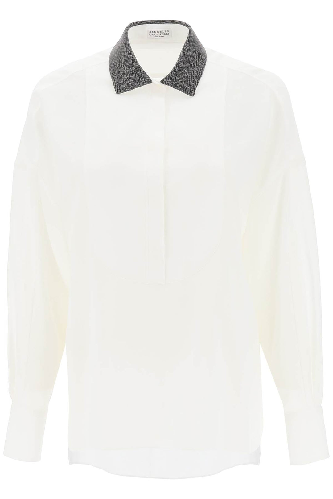 Shirt With Shiny Collar - Brunello Cucinelli - Women