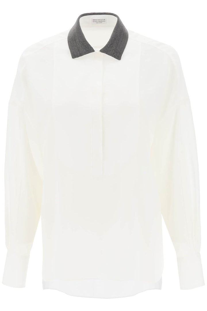 Shirt With Shiny Collar - Brunello Cucinelli - Women