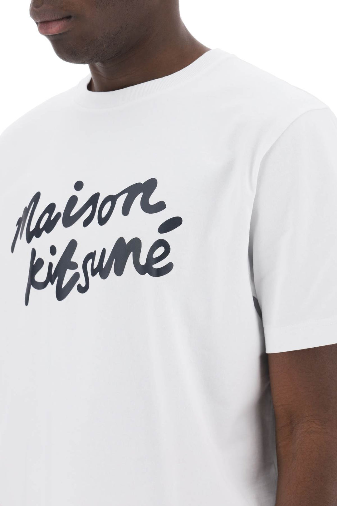 T Shirt Con Logo Handwriting - Maison Kitsune - Men