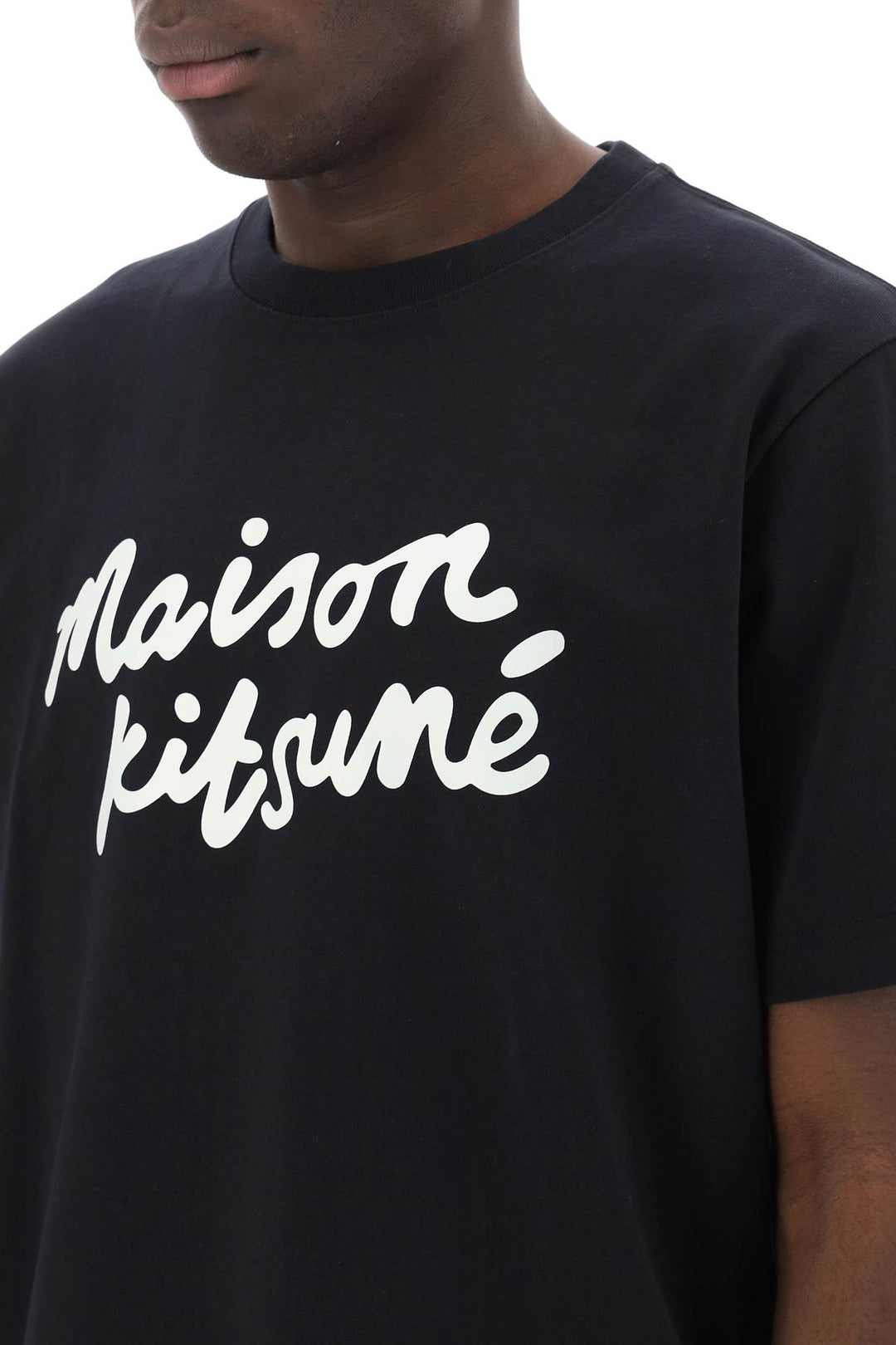 T Shirt Con Logo Handwriting - Maison Kitsune - Men