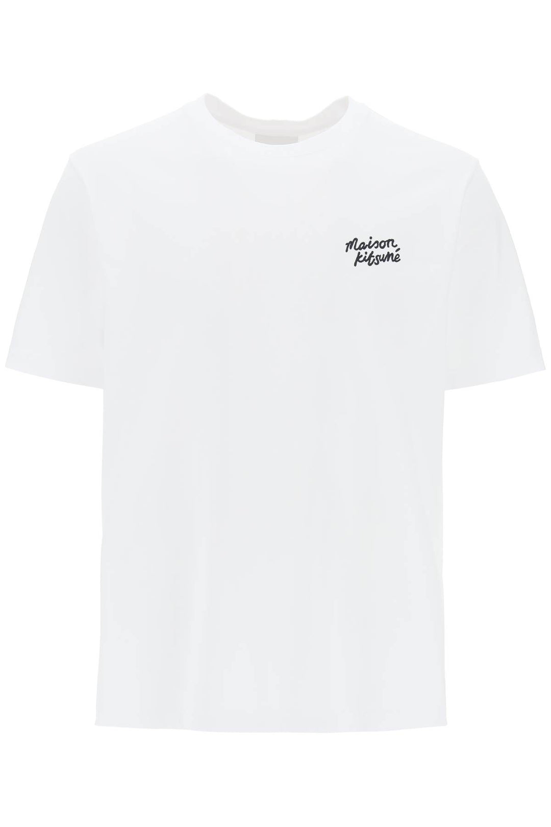 T Shirt With Logo Lettering - Maison Kitsune - Men