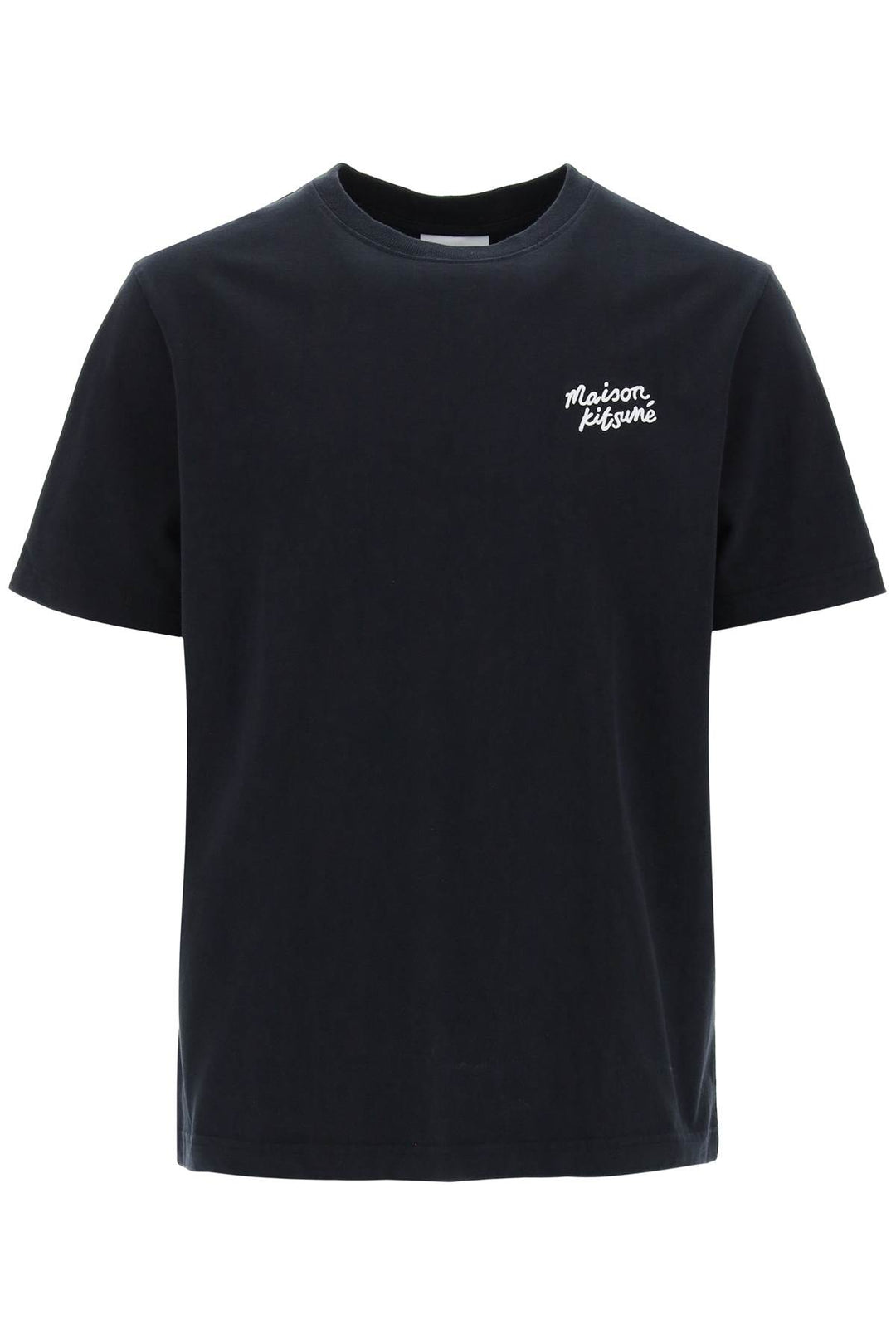 T Shirt With Logo Lettering - Maison Kitsune - Men