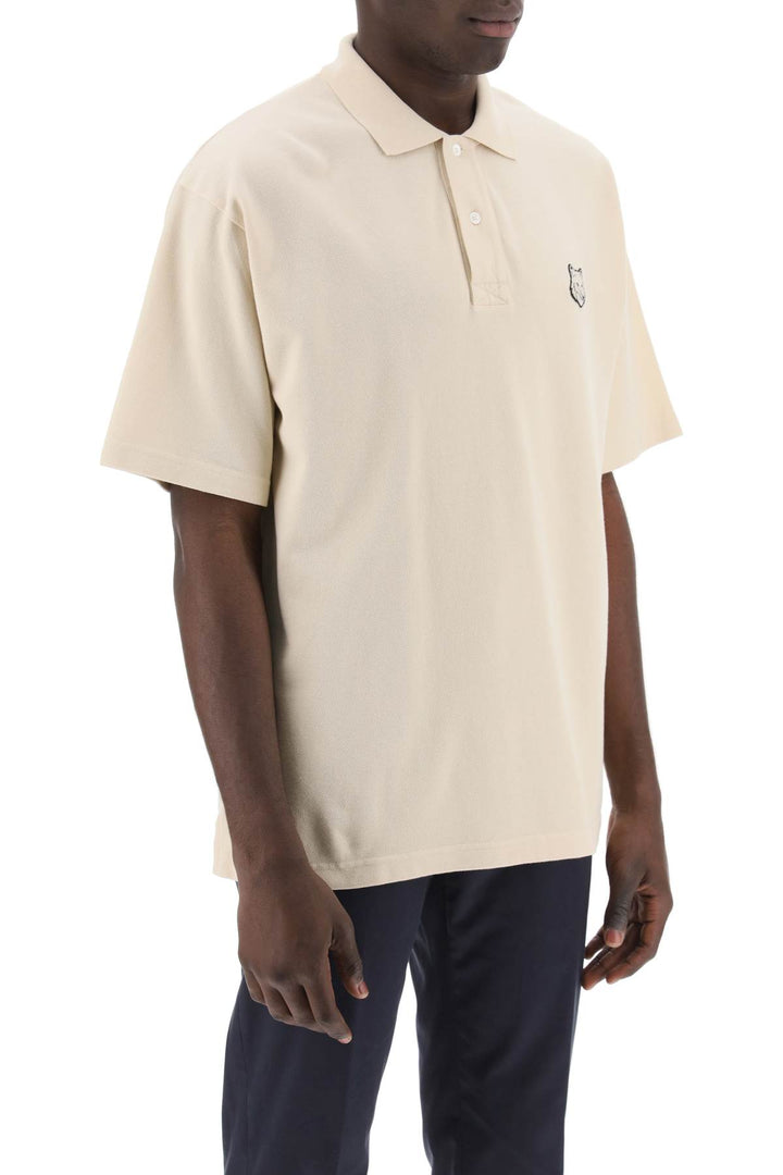 Polo Oversize Con Patch Bold Fox Head - Maison Kitsune - Men